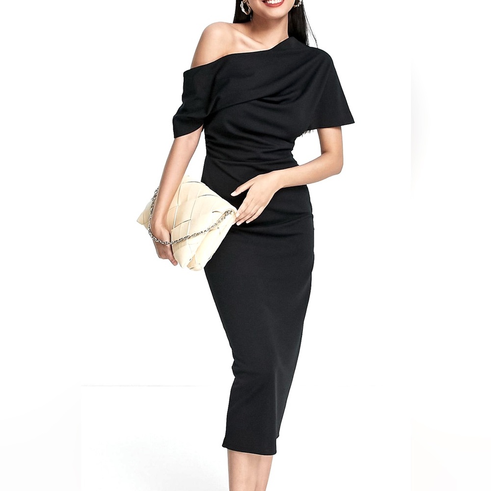 New black asos dress